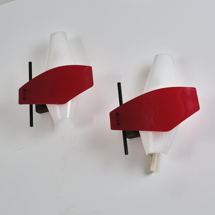 Bild 3 zu Objekt, Zwei Wandappliquen, 1950er Jahre, Stilnovo, Mailand (zugeschrieben), 163C 284