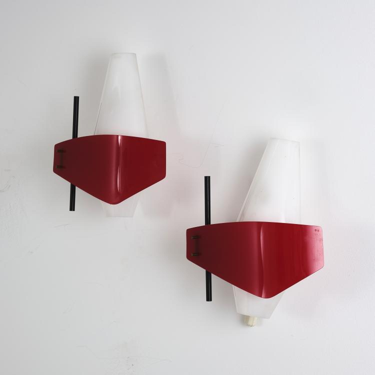 Bild 5 zu Objekt, Zwei Wandappliquen, 1950er Jahre, Stilnovo, Mailand (zugeschrieben), 163C 284