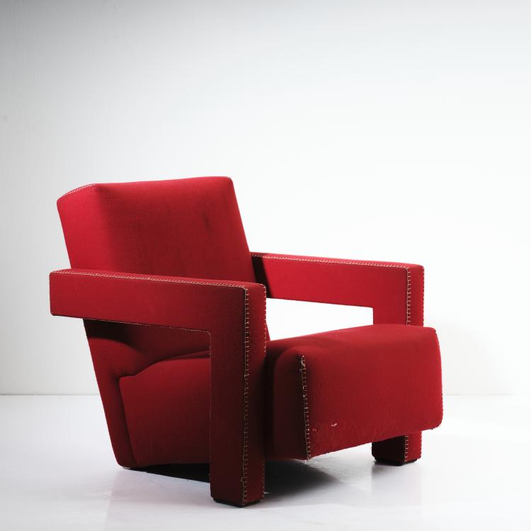 Hauptbild zu Objekt, Armlehnsessel 'Utrecht', 1936/37, Gerrit Rietveld, Cassina, Mailand, 163C 270