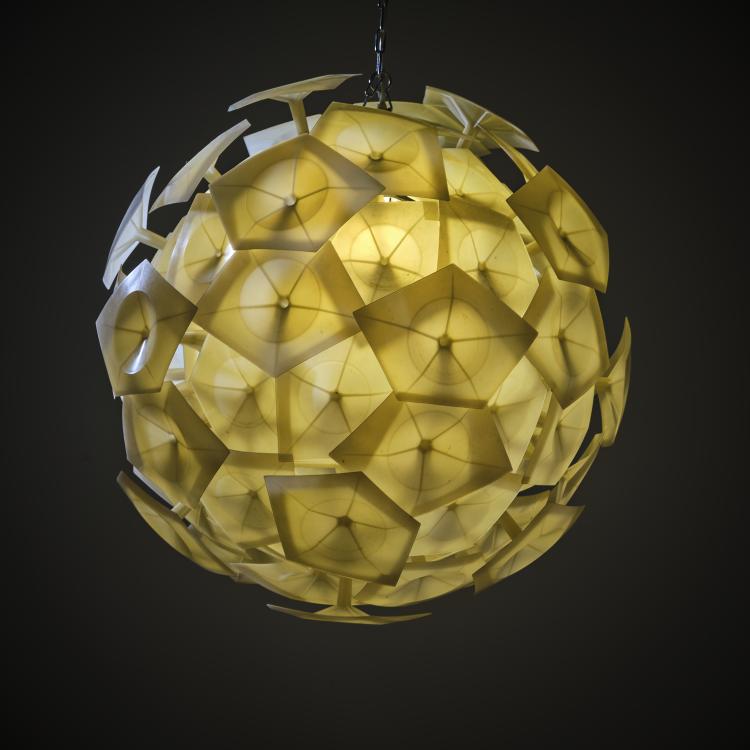 Hauptbild zu Objekt, 'Philharmonie I' ceiling light, 1959, G&uuml;nter Ssymmank, Deutschland, 163A 81