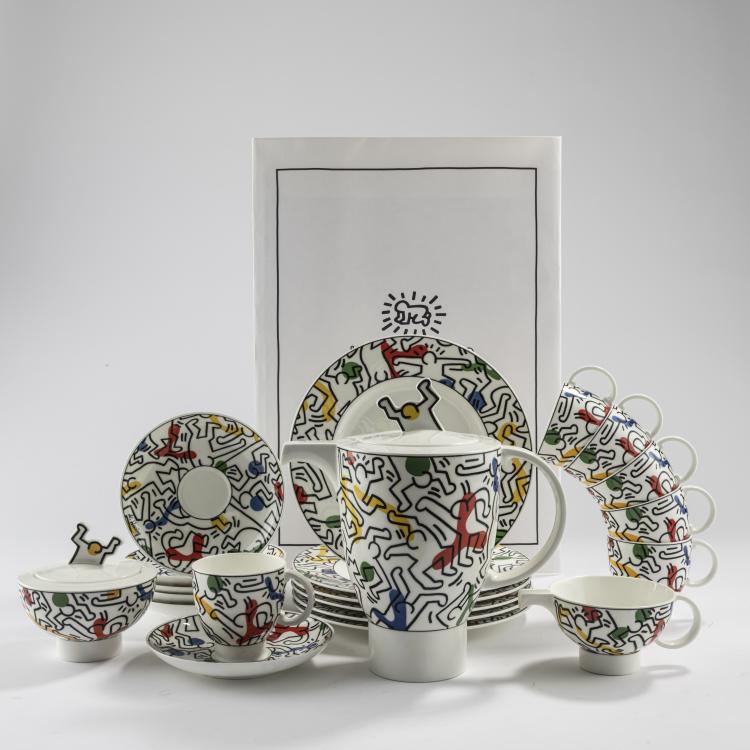 Hauptbild zu Objekt, 'Spirit of Art' coffee service, 1991, Keith Haring (after), Villeroy & Boch, 163D 696