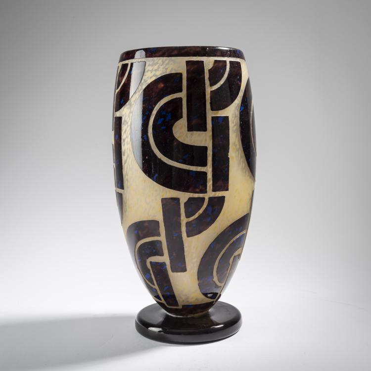 Hauptbild zu Objekt, Tall vase 'Decor non ref.', 1928-30, Schneider, Epinay-sur-Seine, 165B 223