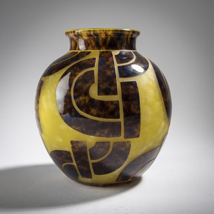 Hauptbild zu Objekt, Vase 'D&eacute;cor non r&eacute;f.', 1928-30, Schneider, Epinay-sur-Seine, 165B 224
