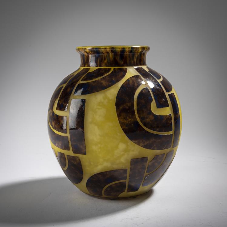 Bild 1 zu Objekt, Vase 'D&eacute;cor non r&eacute;f.', 1928-30, Schneider, Epinay-sur-Seine, 165B 224