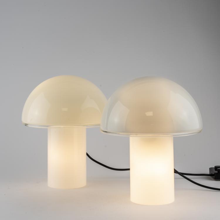 Hauptbild zu Objekt, 2 'Onfale medio' table lights, 1978, Luciano Vistosi, Artemide, Mailand, 164A 240