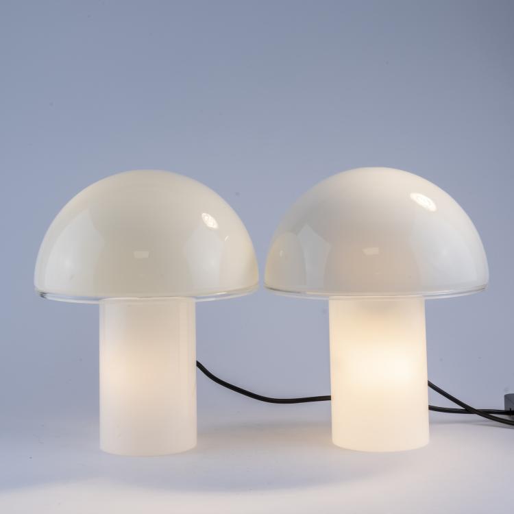 Bild 1 zu Objekt, 2 'Onfale medio' table lights, 1978, Luciano Vistosi, Artemide, Mailand, 164A 240