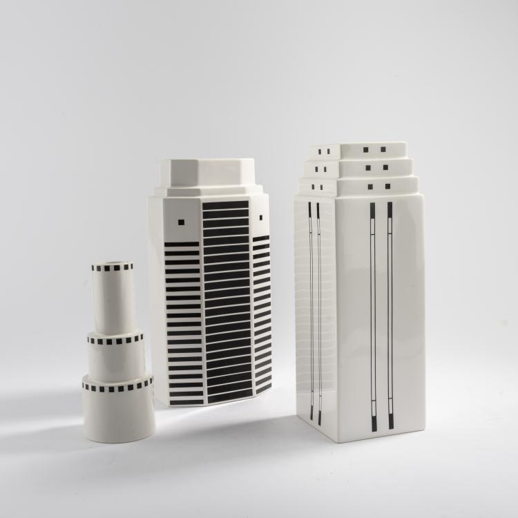 Hauptbild zu Objekt, 3 'Vienna Collection' vases, 1981, Heide Warlamis, Vienna Collection, Wien, 164B 358