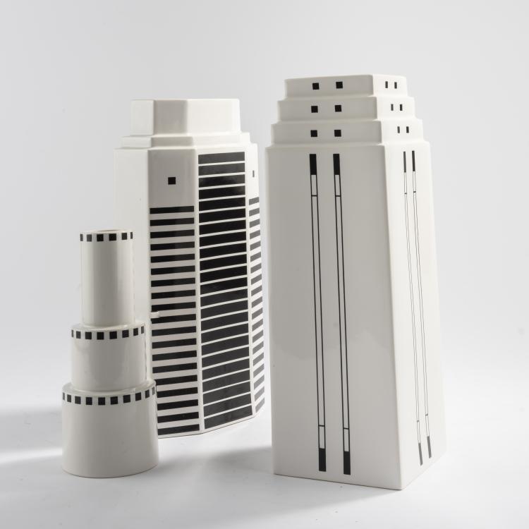 Bild 1 zu Objekt, 3 'Vienna Collection' vases, 1981, Heide Warlamis, Vienna Collection, Wien, 164B 358