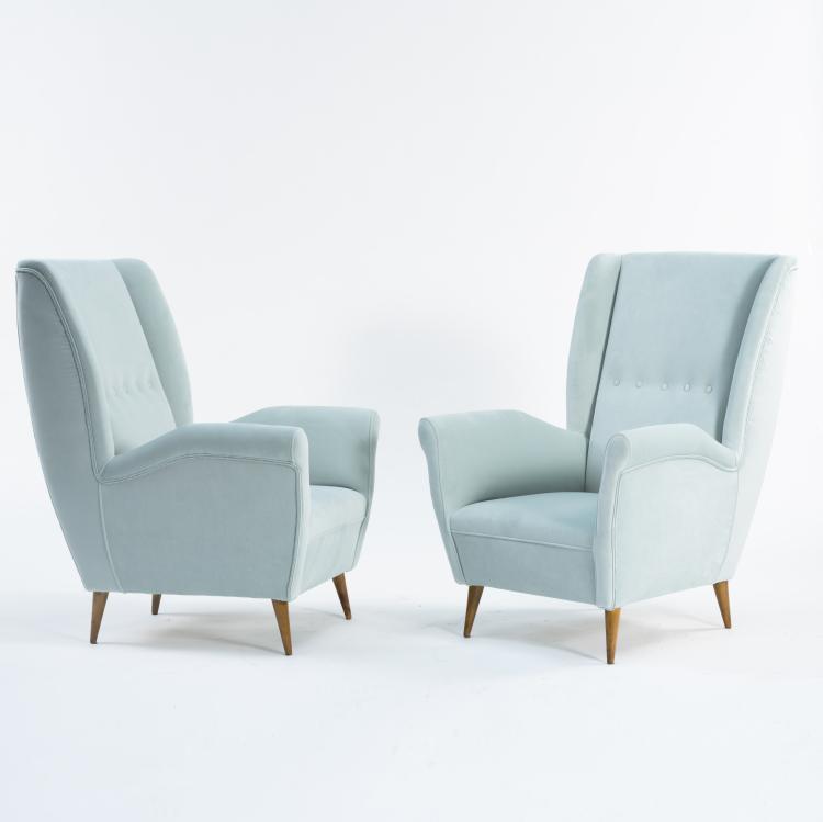 Hauptbild zu Objekt, 2 armchairs, c. 1950, Gio Ponti, Cassina, Mailand, 164A 24