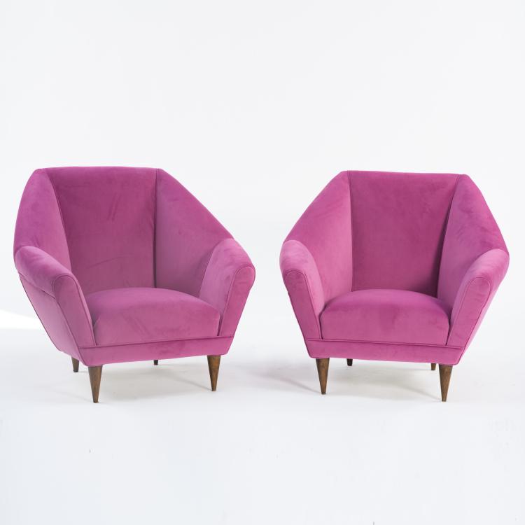 Hauptbild zu Objekt, 2 armchairs, c. 1955, Ico Parisi (in the style of), Italien, 164A 35