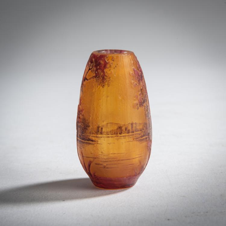 Bild 2 zu Objekt, Miniatur-Vase 'Paysage', um 1910, Daum Fr&egrave;res, Nancy, 165B 117