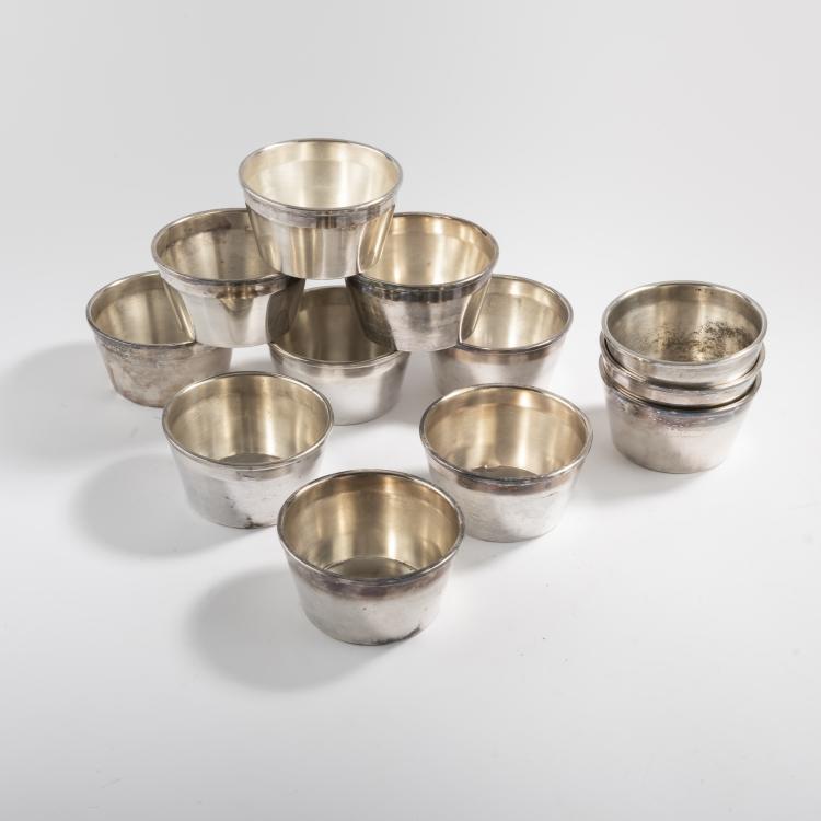 Hauptbild zu Objekt, Hotel silver: 12 dishes, 1950s, Gio Ponti (in the style of), Krupp, Arthur, Mailand, 164A 139
