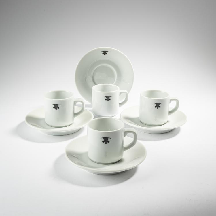 Bild 1 zu Objekt, 4 cups and saucers 'Costes', c. 1982, Bernardaud, L. & Cie., Limoges, 164B 484