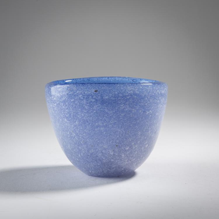 Hauptbild zu Objekt, 'Sommerso a bollicine' bowl, c. 1936, Carlo Scarpa, Venini & C., Murano, 164C 552
