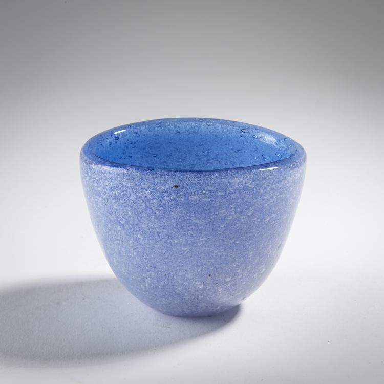 Bild 1 zu Objekt, 'Sommerso a bollicine' bowl, c. 1936, Carlo Scarpa, Venini & C., Murano, 164C 552