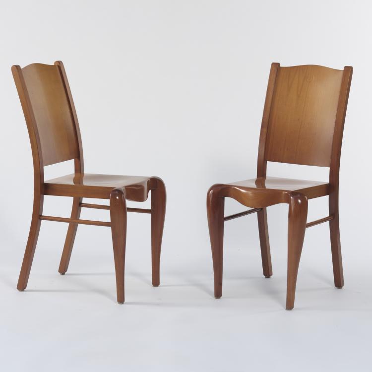 Hauptbild zu Objekt, 2 'Placide of Wood' chairs, 1989, Philippe Starck, Driade, Caorso, 164B 491