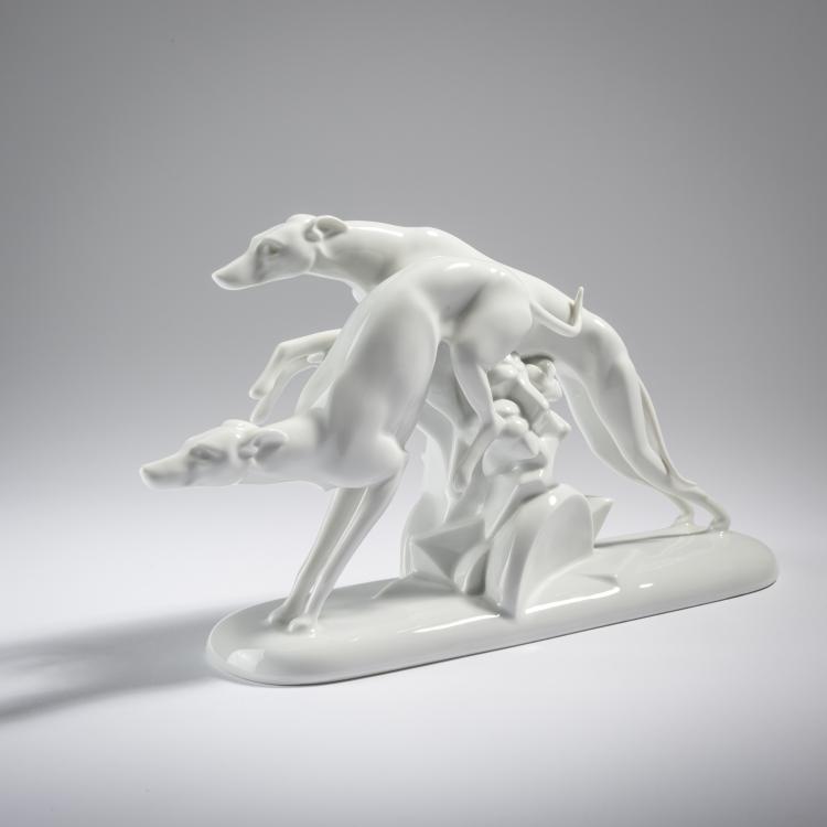 Bild 1 zu Objekt, 'Greyhounds', 1930, Gerhard Schliepstein, Rosenthal, Selb, 165C 406
