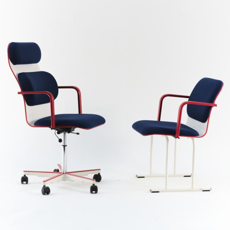 Bild 2 zu Objekt, 'Fysio' task chair, 1976 and 'Sirkus' conference chair, 1982, Yrj&ouml; Kukkapuro, Avarte, Helsinki, 164B 444