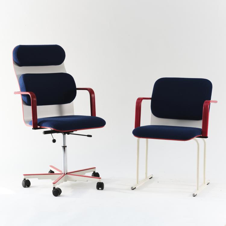 Bild 4 zu Objekt, 'Fysio' task chair, 1976 and 'Sirkus' conference chair, 1982, Yrj&ouml; Kukkapuro, Avarte, Helsinki, 164B 444