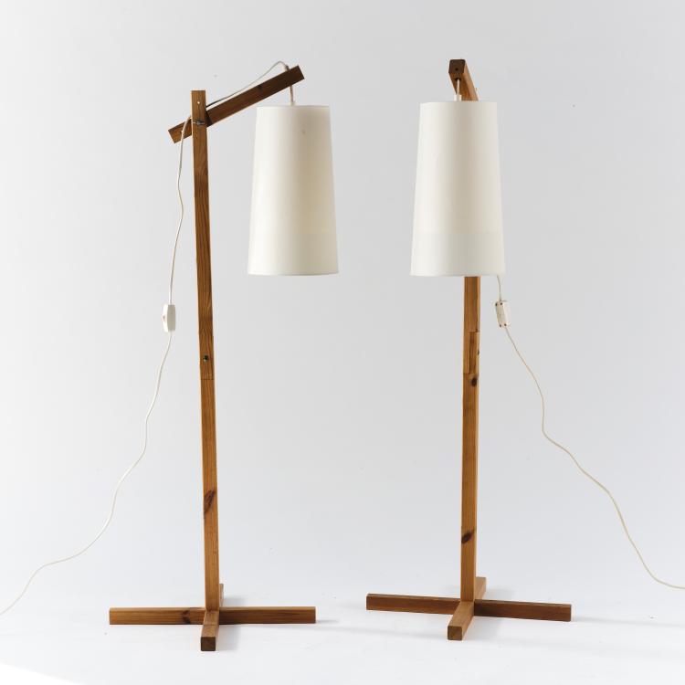 Bild 1 zu Objekt, 2 floor lamps, c. 1965, Enzo Mari (after), Italien, 164A 87