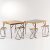 2 camping tables, each with 2 stools, c. 1955