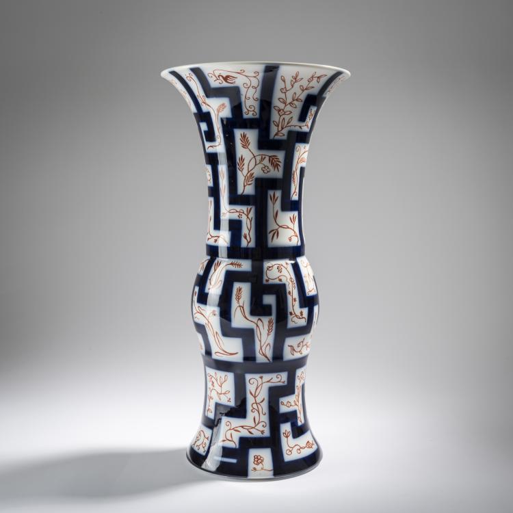 Hauptbild zu Objekt, Tall 'Flute' vase, c. 1925, Ernst B&ouml;hm, Berlin, StPM, 165C 368