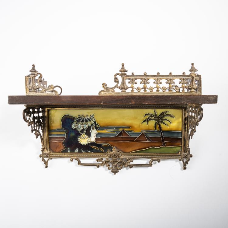 Hauptbild zu Objekt, Framed tile 'Egypt', c. 1900, Carl Sigmund Luber, Schwarz, J. von, N&uuml;rnberg, 165C 433