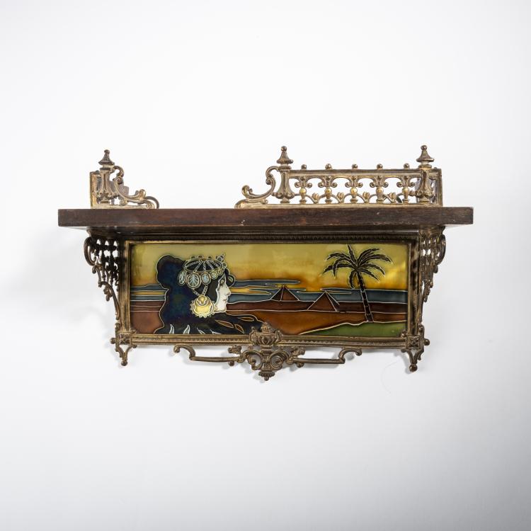 Bild 1 zu Objekt, Framed tile 'Egypt', c. 1900, Carl Sigmund Luber, Schwarz, J. von, N&uuml;rnberg, 165C 433