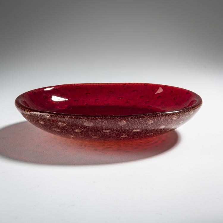 Hauptbild zu Objekt, 'Sommerso a bolle' bowl, c. 1935, Carlo Scarpa, Venini & C., Murano, 164C 549