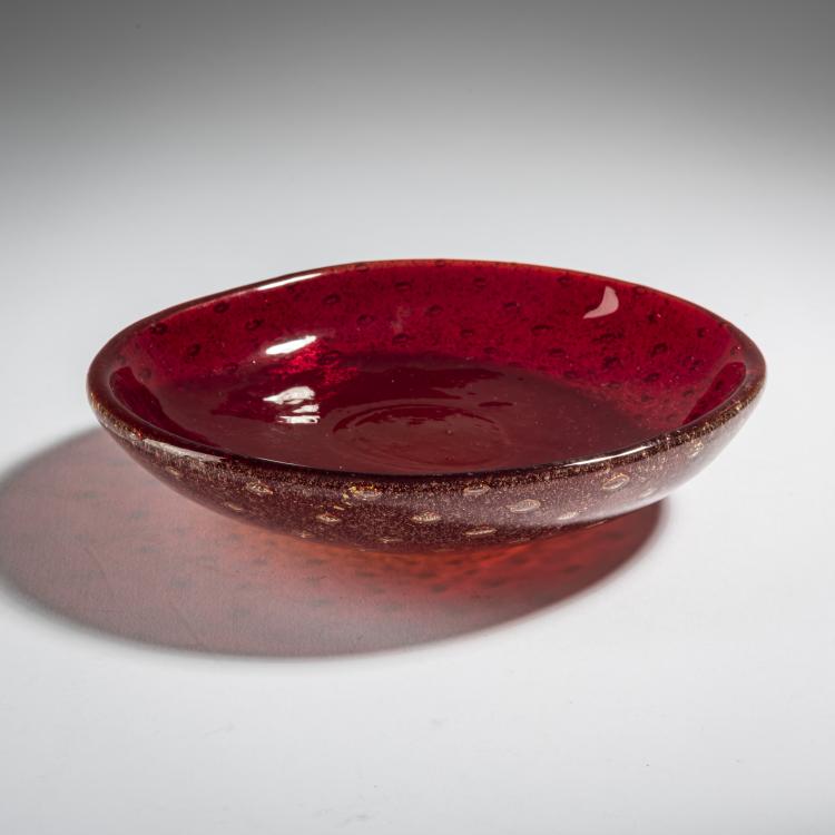 Bild 1 zu Objekt, 'Sommerso a bolle' bowl, c. 1935, Carlo Scarpa, Venini & C., Murano, 164C 549