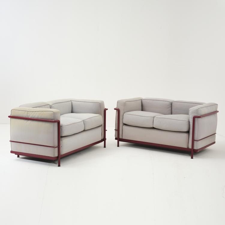 Bild 1 zu Objekt, Zwei Zweiersofas 'LC 2', 1928, Pierre Jeanneret,Charlotte Perriand,Le Corbusier Charles-&Eacute;douard Jeanneret-Gris, Cassina, Mailand, 164O 1