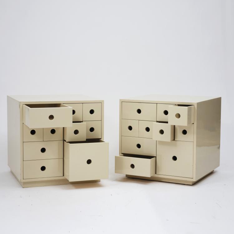 Bild 1 zu Objekt, Zwei Beistellschr&auml;nke 'Indro', um 1968, Paolo Tommasi, Delta, Rom, 164O 83