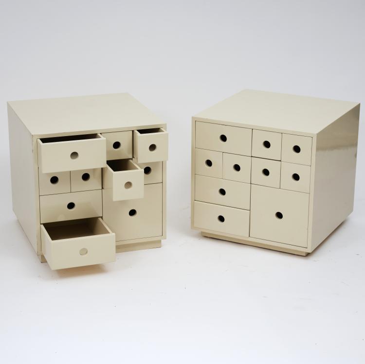 Bild 2 zu Objekt, Zwei Beistellschr&auml;nke 'Indro', um 1968, Paolo Tommasi, Delta, Rom, 164O 83