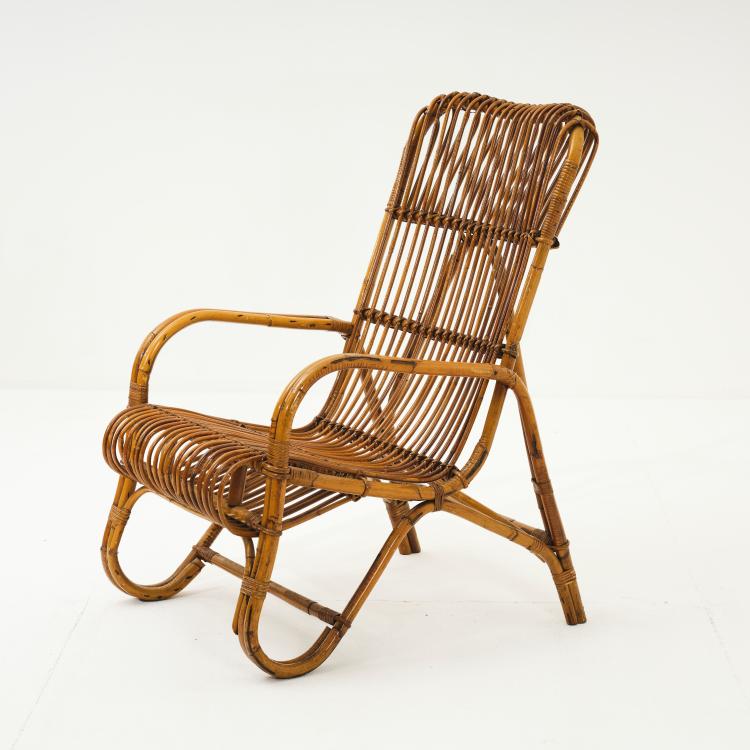 Hauptbild zu Objekt, Wicker armchair, 1960s, Italien, 164O 38