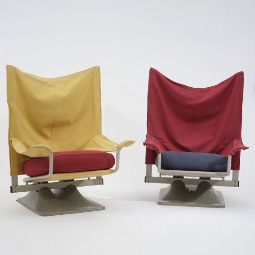 Two 'AEO' armchairs, 1973