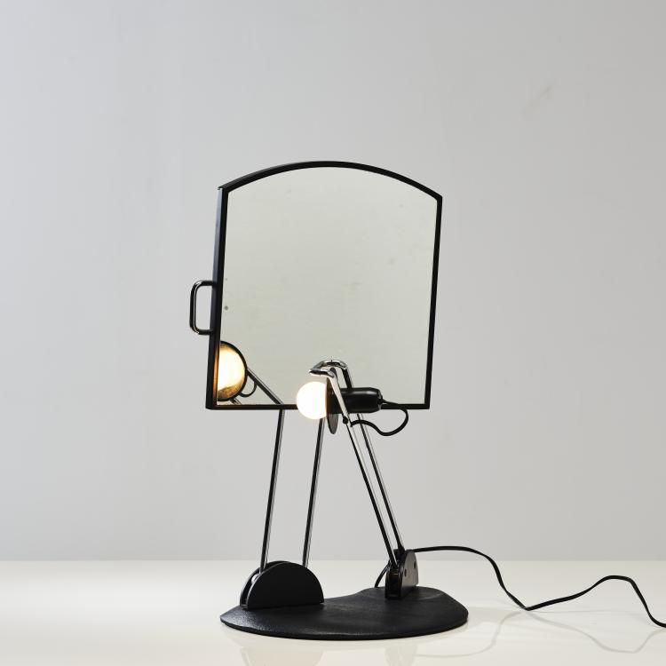 Bild 3 zu Objekt, Tischspiegel mit Leuchte, 1980er Jahre, Italien, 164O 158