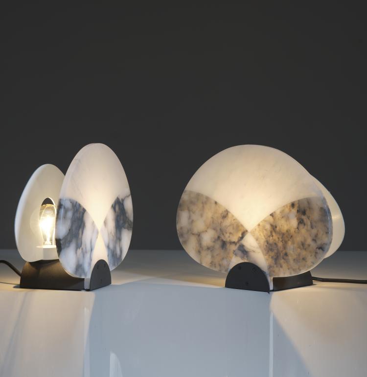 Bild 1 zu Objekt, Zwei Tischleuchten 'Ventagli', 1987, Angelo Mangiarotti, Skipper, Mailand, 164O 168