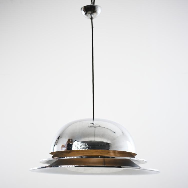 Hauptbild zu Objekt, Deckenleuchte 'Lanzichenecca' - '2507', 1967, Gianemilio Monti,Piero Monti,Anna Monti, Fontana Arte, Mailand, 164O 74