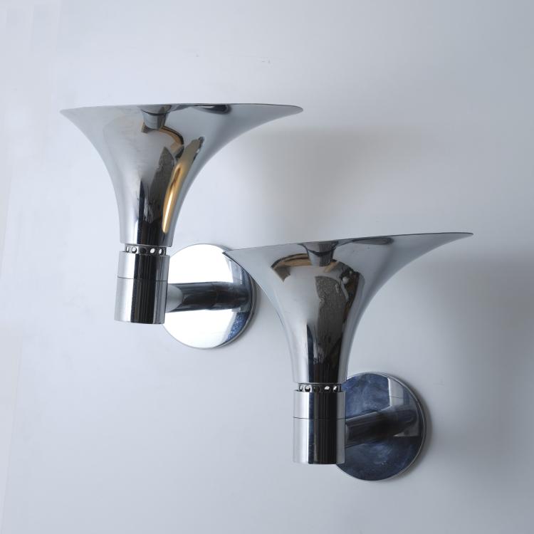 Bild 1 zu Objekt, Zwei Wandleuchten 'AMAS', 1960er Jahre, Franco Albini,Franca Helg,Antonio Piva, Sirrah, Mailand, 164O 43