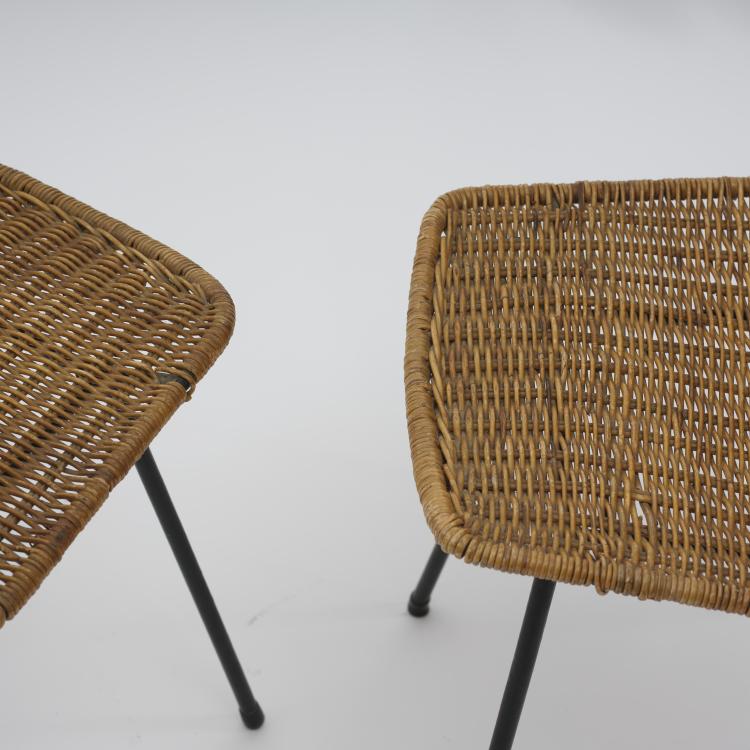 Bild 2 zu Objekt, Zwei Rattanst&uuml;hle 'Basket', 1951, Gian Franco Legler, Home, Turin, 164O 25