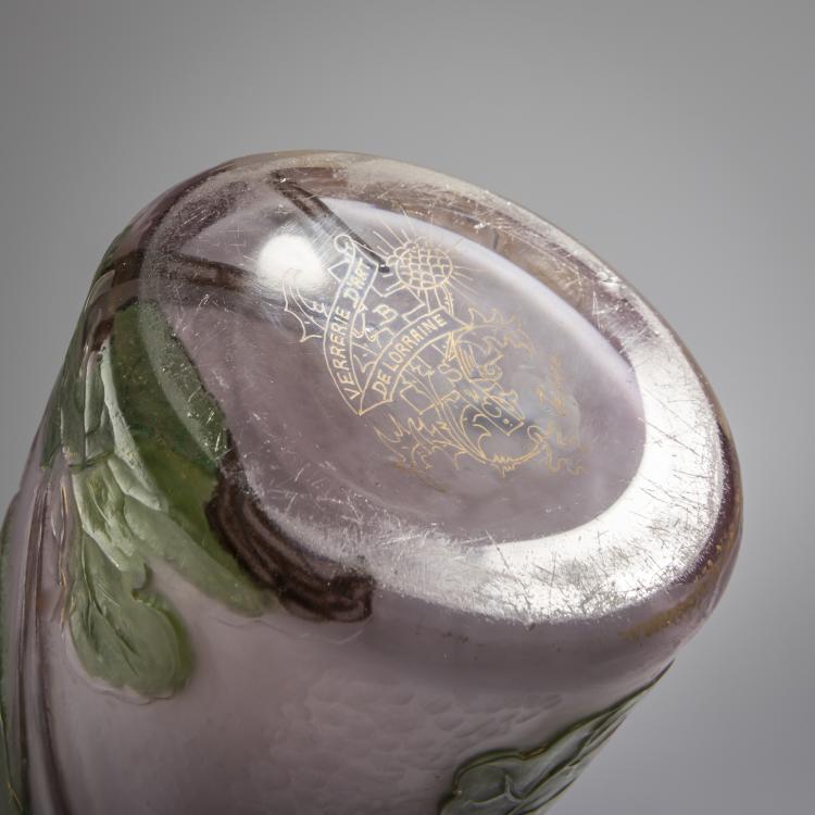 Bild 3 zu Objekt, Intercalaire-Vase 'Dahlias', 1895-1903, Verrerie d'Art de Lorraine, Burgun, Schverer & Co., Meisenthal, 165B 228
