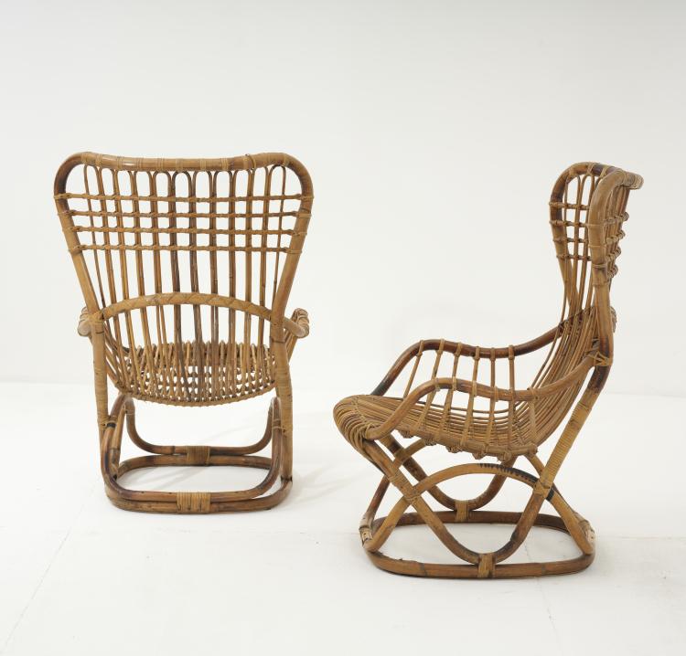 Bild 2 zu Objekt, Two wicker chairs, 1960s, Italien, 164O 42