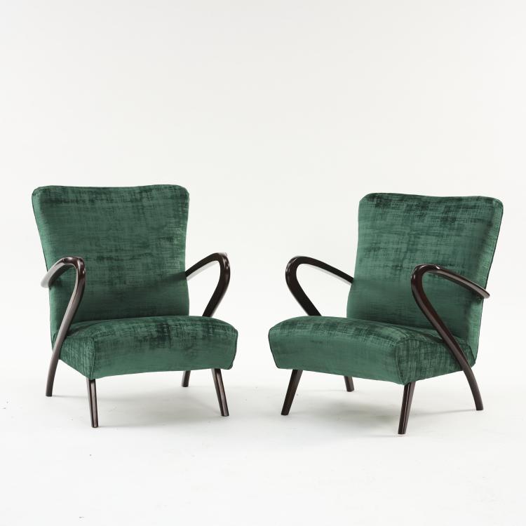 Hauptbild zu Objekt, 2 armchairs, c. 1957, Italien, 164A 46