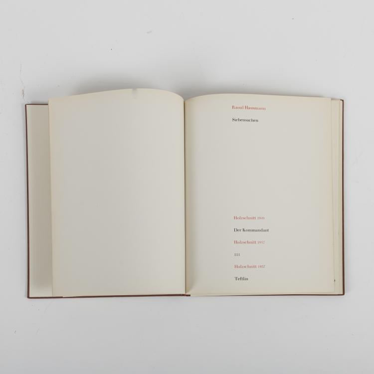 Bild 3 zu Objekt, Book publication 'Siebensachen' with 3 woodcuts, 1949-65, Raoul Hausmann, 166B 314