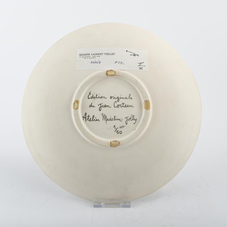 Bild 1 zu Objekt, Keramikteller 'N&eacute;r&eacute;e', 1962, Jean Cocteau, Atelier Madeline-Jolly, 166B 302