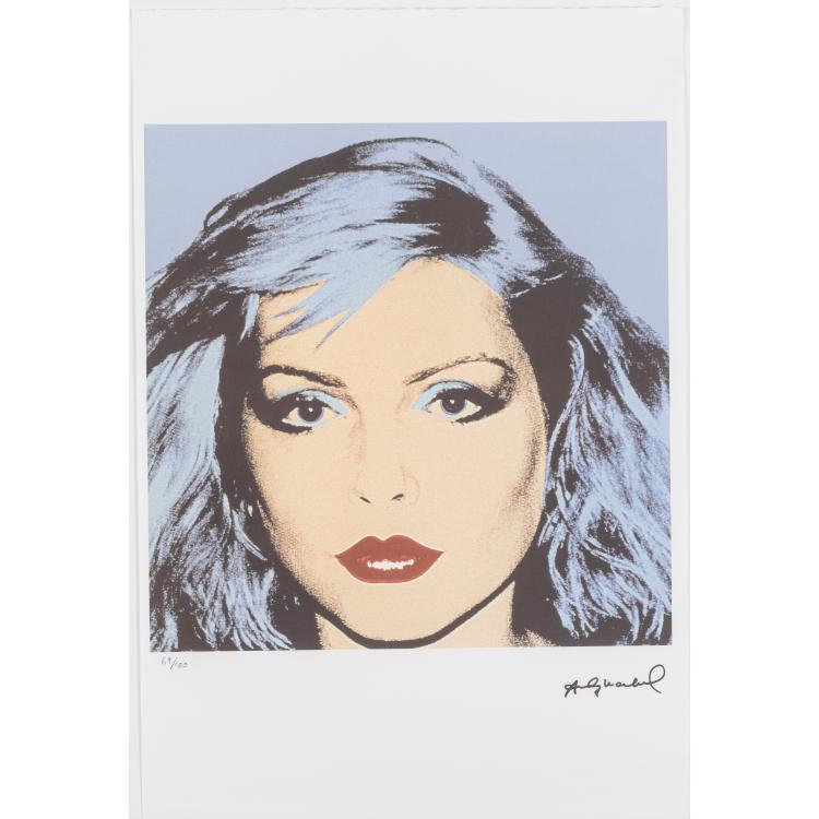 Hauptbild zu Objekt, Four posters after 'Elvis Presley', 1963; 'Mick Jagger', 1975; 'Skulls', 1976; 'Debbie Harry', 1985 (prints later), Andy Warhol (after), Georges Israel Editeur, Paris, 166B 388