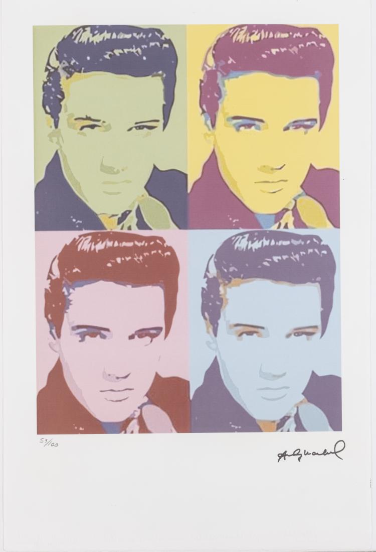 Bild 1 zu Objekt, Four posters after 'Elvis Presley', 1963; 'Mick Jagger', 1975; 'Skulls', 1976; 'Debbie Harry', 1985 (prints later), Andy Warhol (after), Georges Israel Editeur, Paris, 166B 388