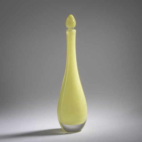 'Mezza filigrana' bottle with stopper, 1956