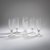 Six 'High Society' champagne flutes, c. 1980