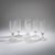 Six 'High Society' champagne flutes, c. 1980